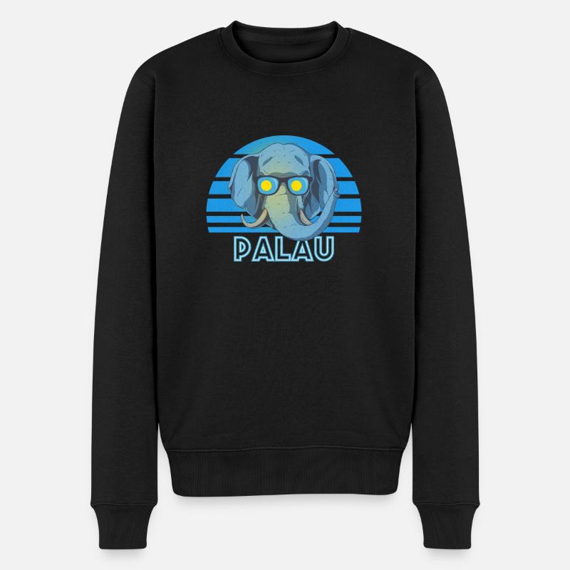 Palau - Männer Premium Bio Pullover - Schwarz