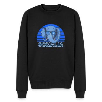 Somalia - Männer Premium Bio Pullover - Schwarz - Vorne - Nico (187cm)