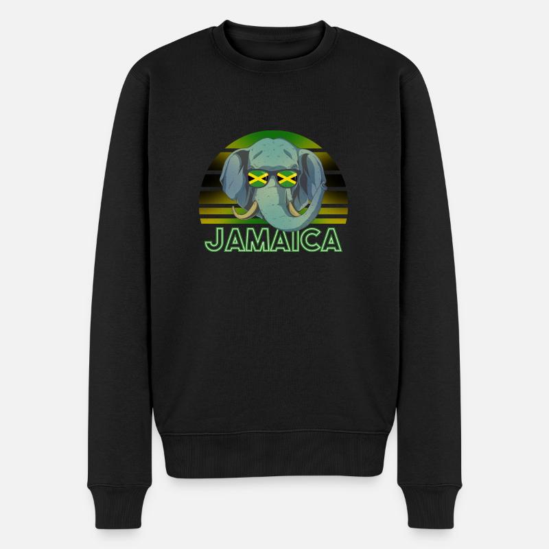 Jamaika - Männer Premium Bio Pullover - Schwarz