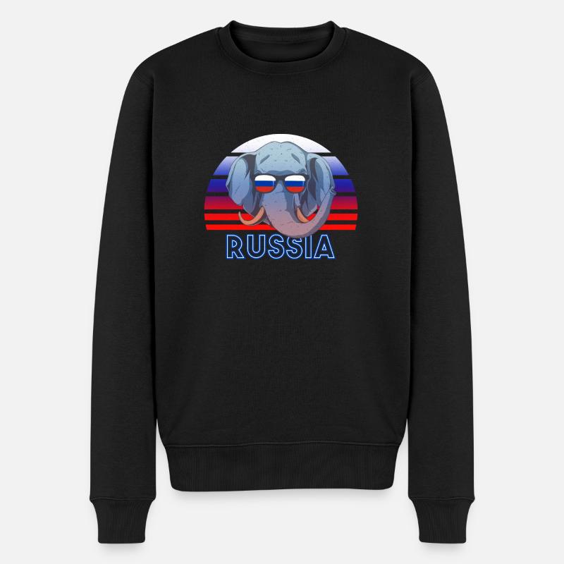 Russland - Männer Premium Bio Pullover - Schwarz