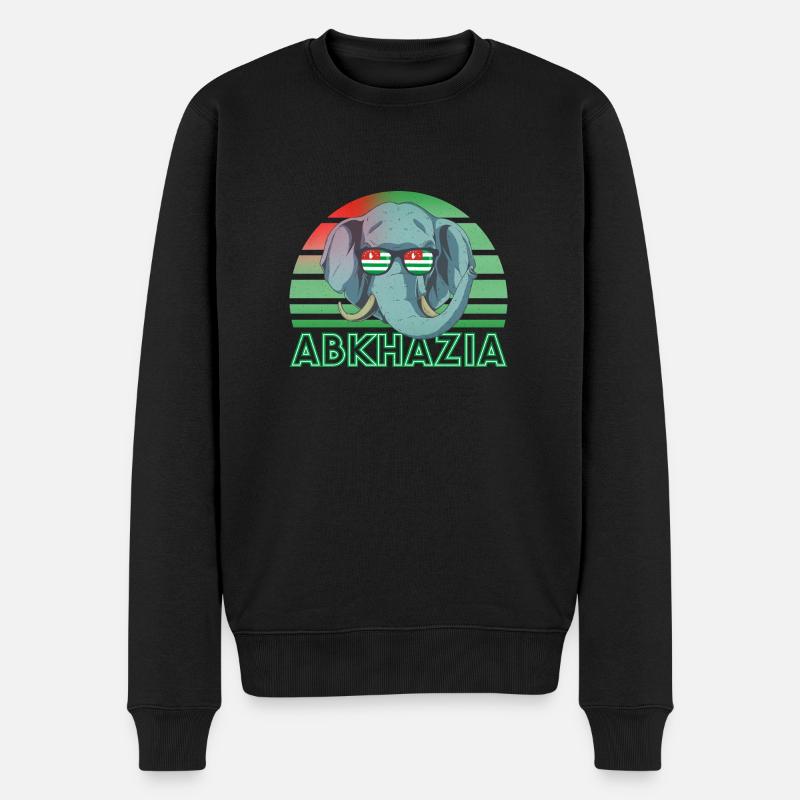 Abchasien - Männer Premium Bio Pullover - Schwarz
