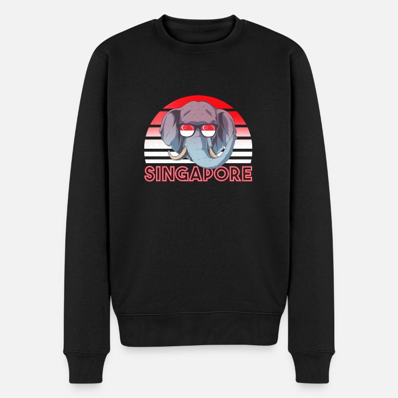 Singapour - Pull Premium bio Homme - noir