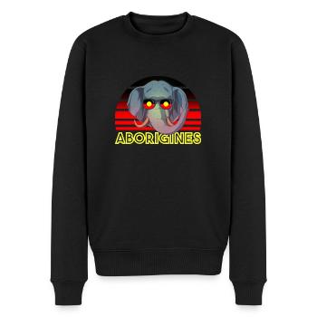 Aborigines - Männer Premium Bio Pullover - Schwarz - Vorne - Nico (187cm)