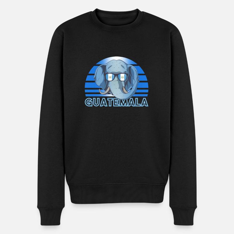 Guatemala - Männer Premium Bio Pullover - Schwarz