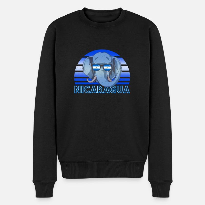 Nicaragua - Männer Premium Bio Pullover - Schwarz