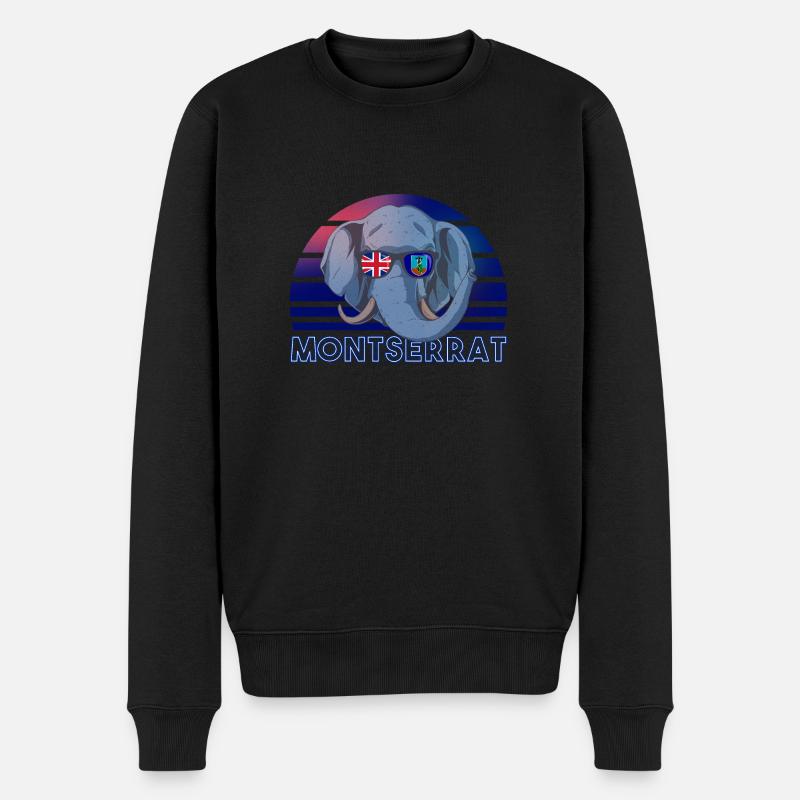 Montserrat - Männer Premium Bio Pullover - Schwarz