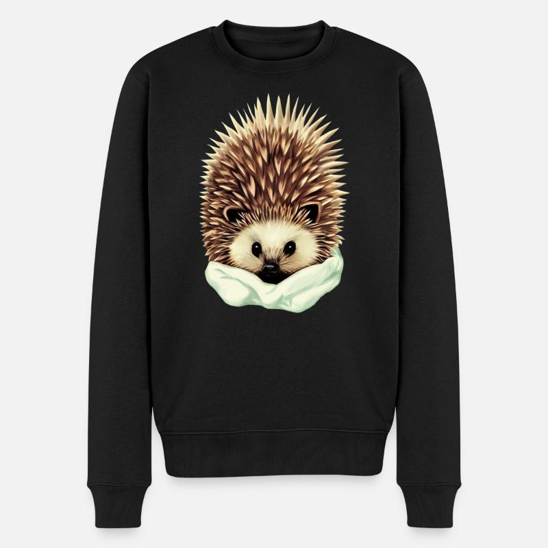 hérisson confortable - Pull Premium bio Homme - noir