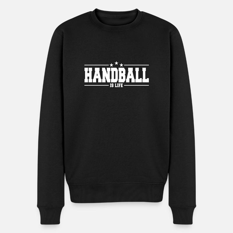 handball is life 1 - Pull Premium bio Homme - noir
