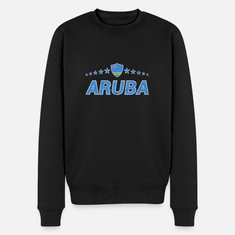 Aruba - Männer Premium Bio Pullover - Schwarz