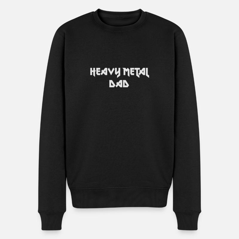 papa métal lourd - Pull Premium bio Homme - noir
