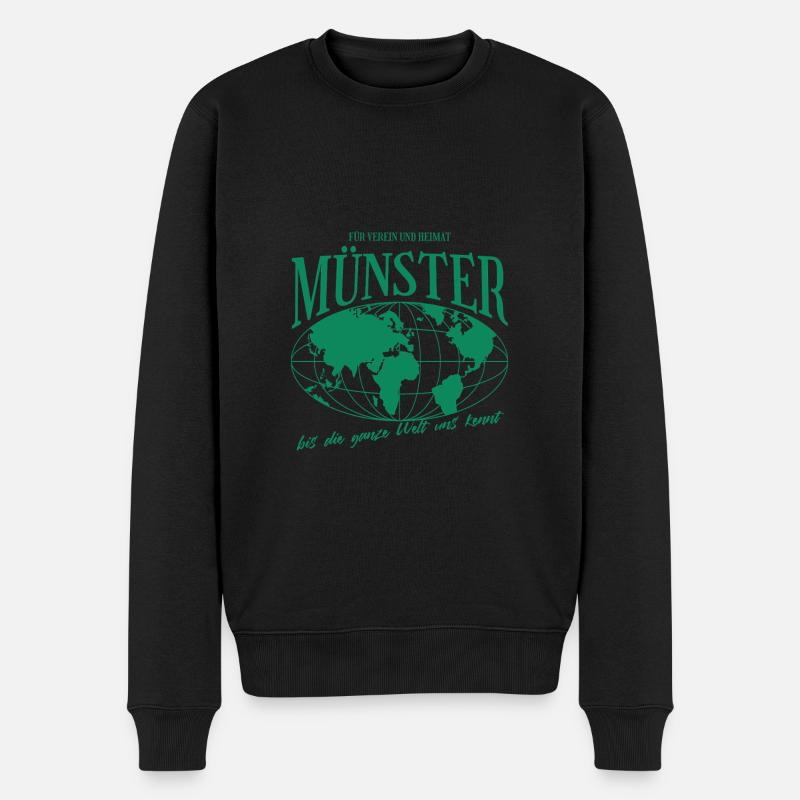 Münster Heimat Fußball Geschenk - Männer Premium Bio Pullover - Schwarz