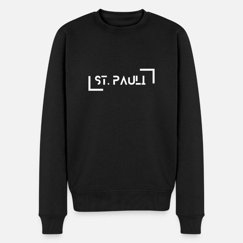St. Pauli Spirit - Männer Premium Bio Pullover - Schwarz