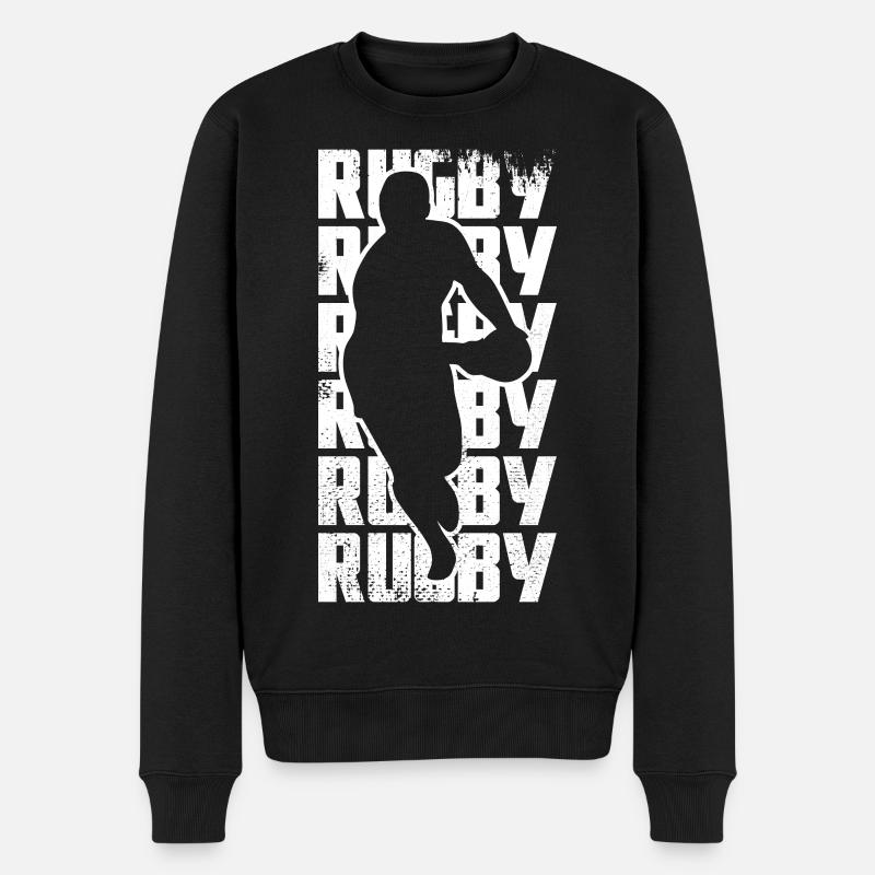 Joueur de rugby - Pull Premium bio Homme - noir