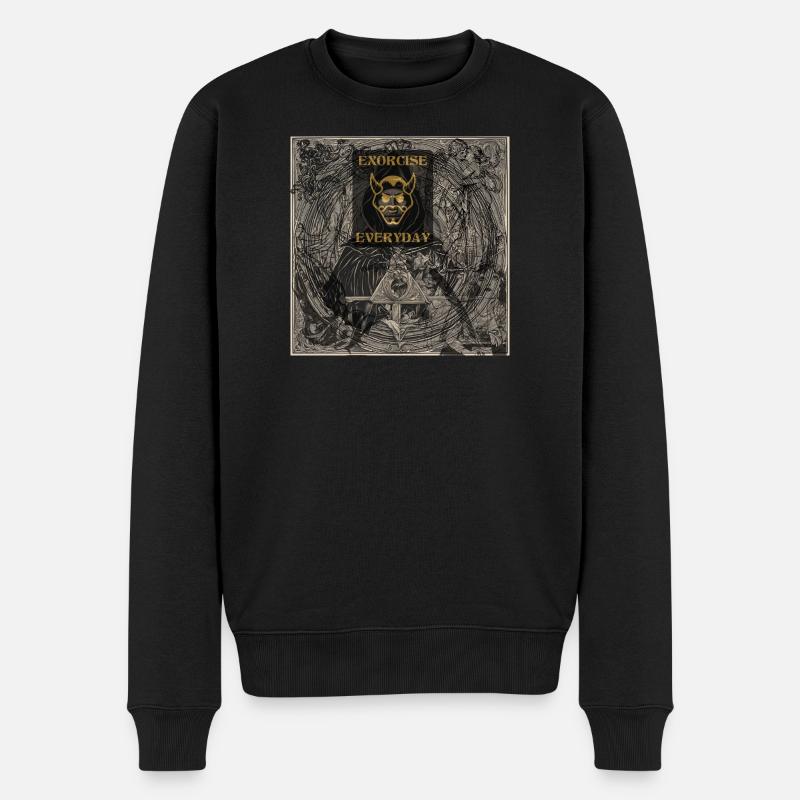 Motif d’exorcisme quotidien - Pull Premium bio Homme - noir