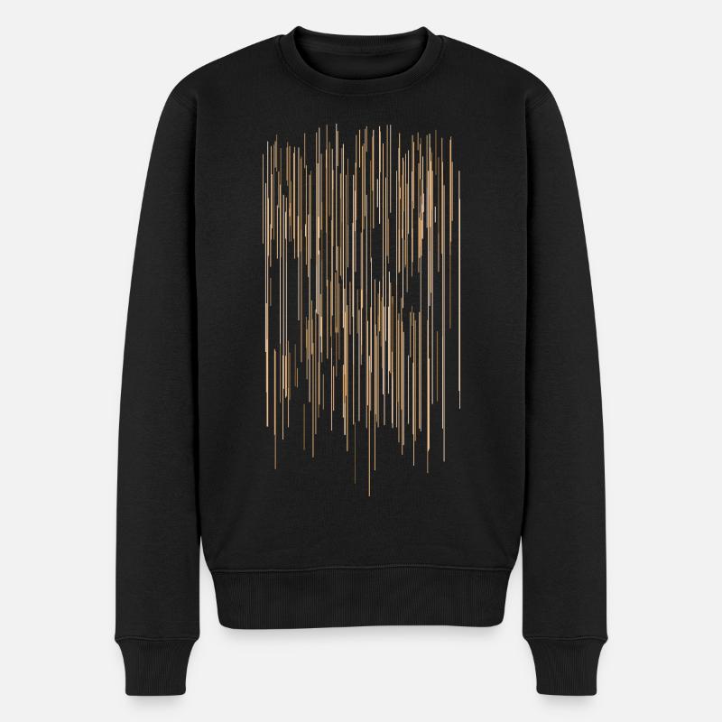 Streifen Muster / Hintergrund - Männer Premium Bio Pullover - Schwarz