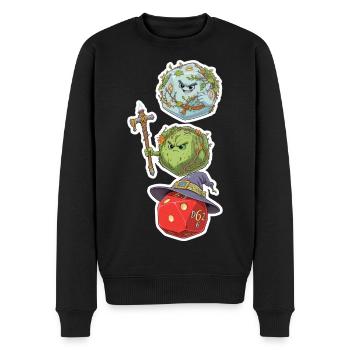Mage Cube, Magicien et Druide – Dés Fantastiques - Pull Premium bio Homme - noir - Devant - Nico (187cm)