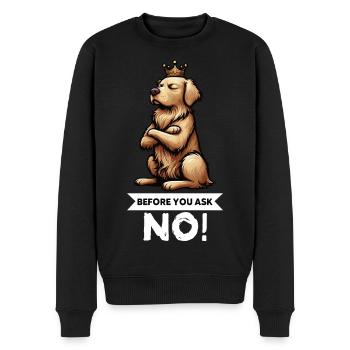 Before You Ask Golden Retriever Goldie Goldies - Männer Premium Bio Pullover - Schwarz - Vorne - Nico (187cm)