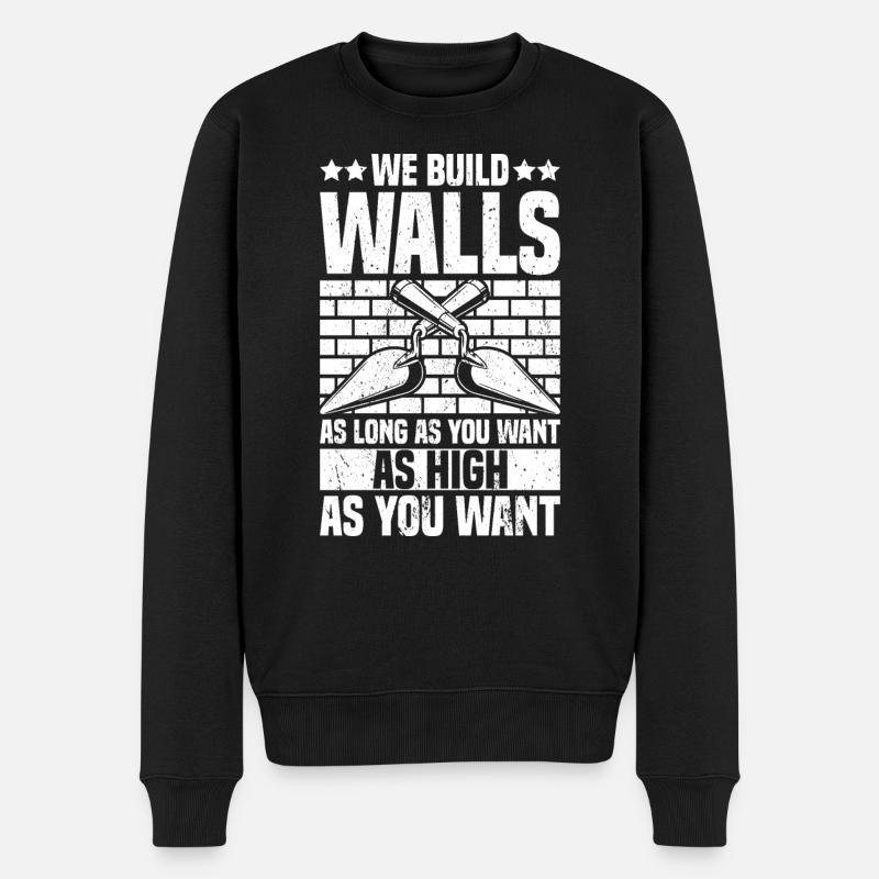 Bricklayer Brick Layer Brickmason Mason - Men's Premium Organic Jumper - black