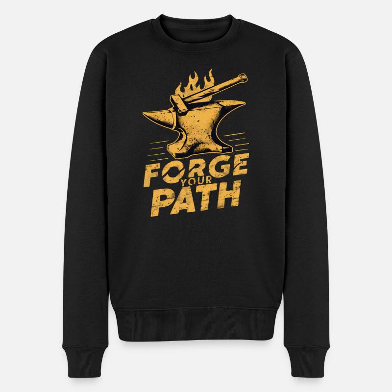Forge Your Path - Men's Premium Organic Jumper - black