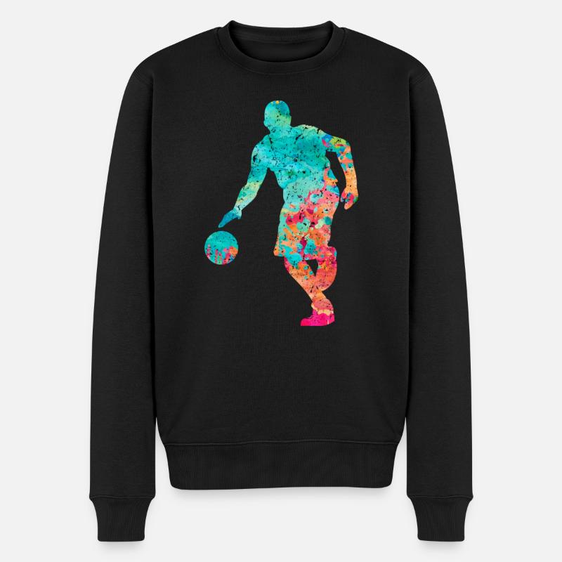 Joueurs de basket-ball - PopArt - Pull Premium bio Homme - noir