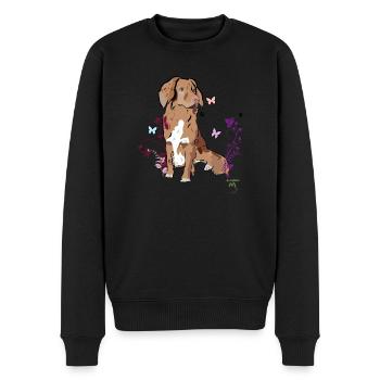 Nova Scotia Retriever - Männer Premium Bio Pullover - Schwarz - Vorne - Nico (187cm)