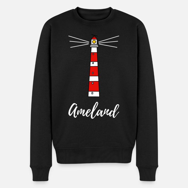 Phare Ameland Holland - Pull Premium bio Homme - noir