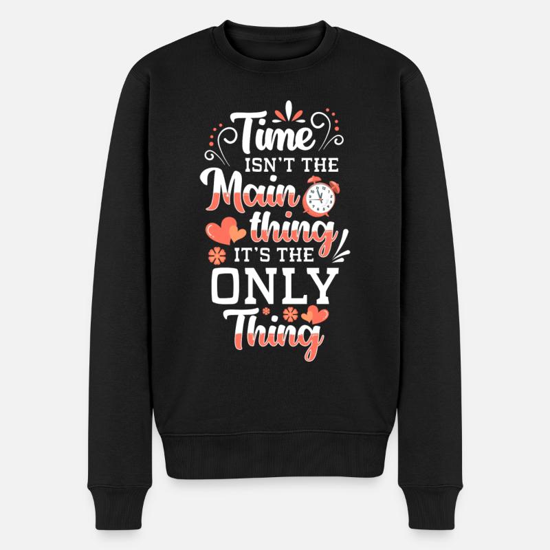 Sanduhr Lebenszeit Countdown - Männer Premium Bio Pullover - Schwarz