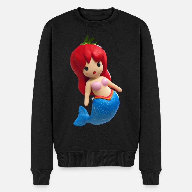 Sirène aux fraises - Pull Premium bio Homme - noir