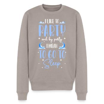 Sommeil, sommeil, grognement du matin, fatigué, - Pull Premium bio Homme - taupe - Devant - Nico (187cm)