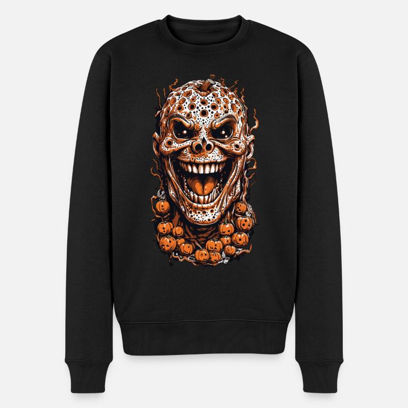 Effrayant Halloween Pumpkin Trypophobia Design - Pull Premium bio Homme - noir