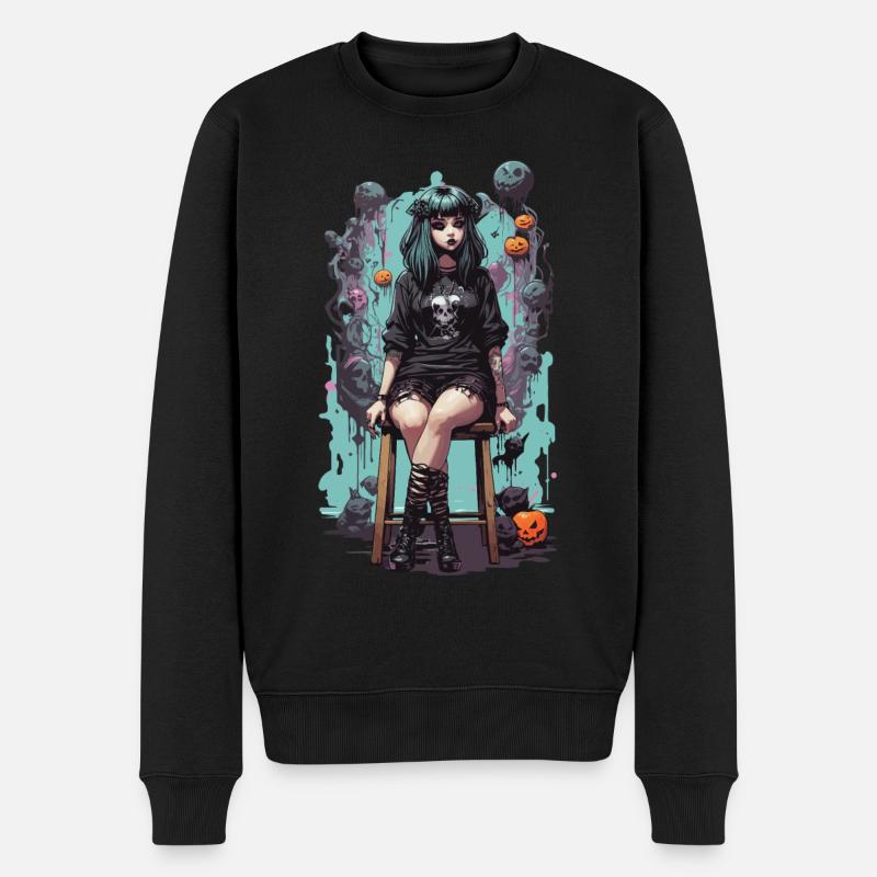 Pastel Goth Kawaii esthétique eGirl eBoy Design - Pull Premium bio Homme - noir