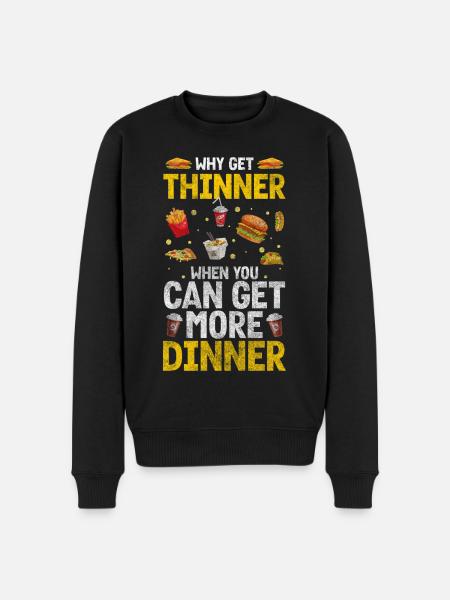 Meal Restaurant Frequent Eater - Men's Premium Organic Jumper - black