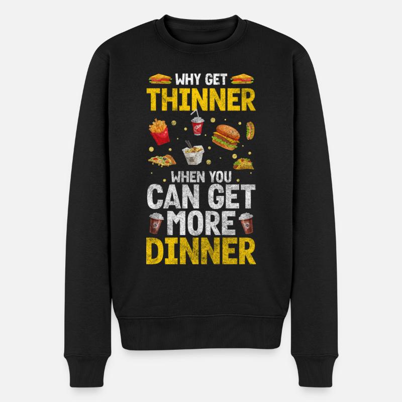 Mahlzeit Restaurant Vielesser - Männer Premium Bio Pullover - Schwarz