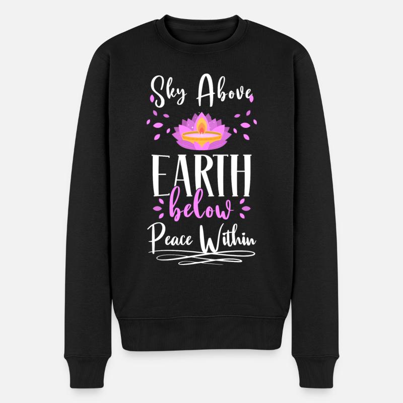 Méditation Namaste Illumination - Pull Premium bio Homme - noir