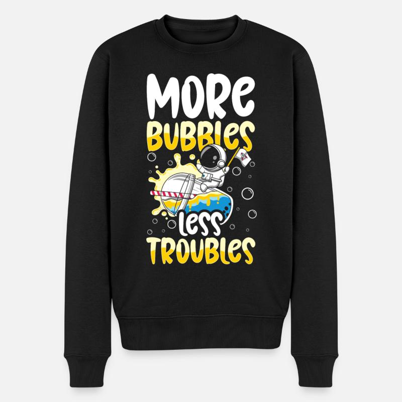 Bubble Tea Drink Taiwan - Men's Premium Organic Jumper - black