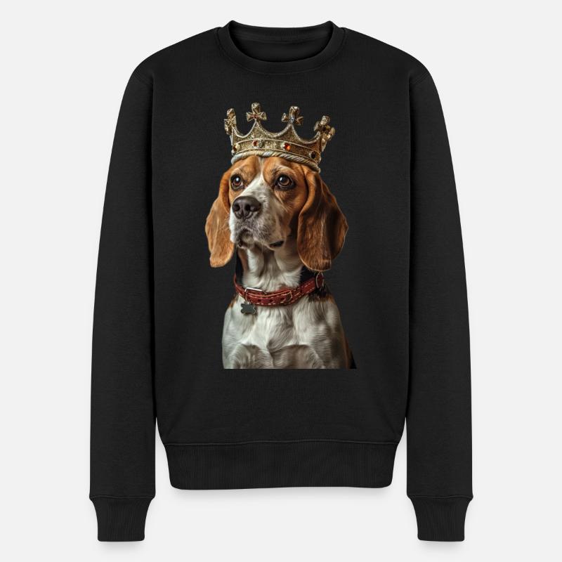 Beagle - Männer Premium Bio Pullover - Schwarz