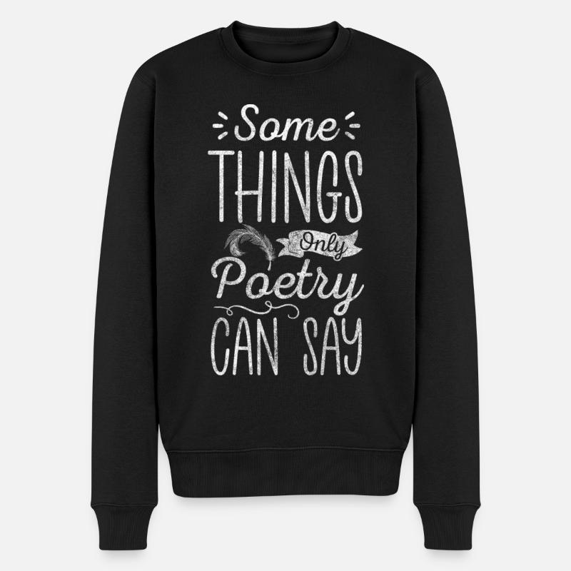 Poetry Autorin Texte Dichter - Männer Premium Bio Pullover - Schwarz