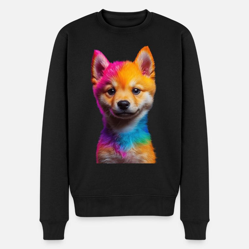 Shiba Inu - Männer Premium Bio Pullover - Schwarz