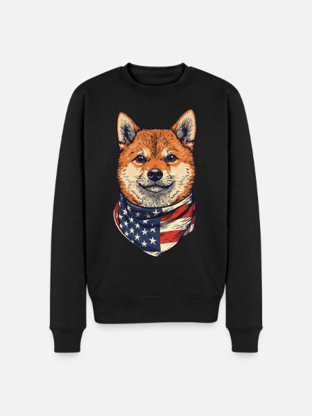 Shiba Inu - Männer Premium Bio Pullover - Schwarz