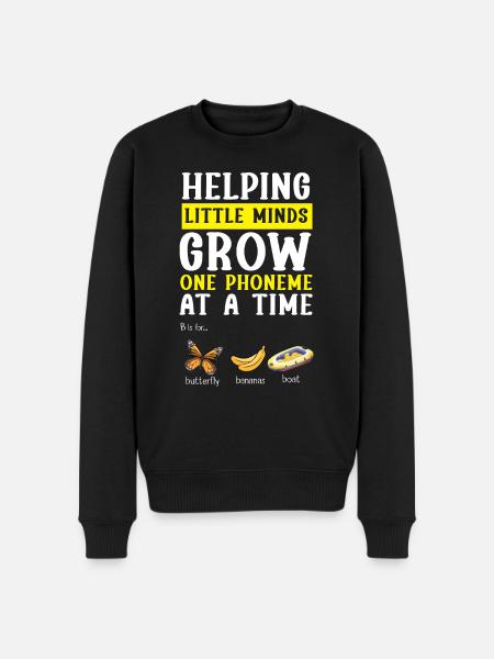 Phonics Awareness, Reading Comprehension, Phonics - Men's Premium Organic Jumper - black