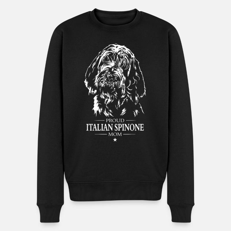 Italian Spinone Mom Hunde Hund Wilsigns - Männer Premium Bio Pullover - Schwarz