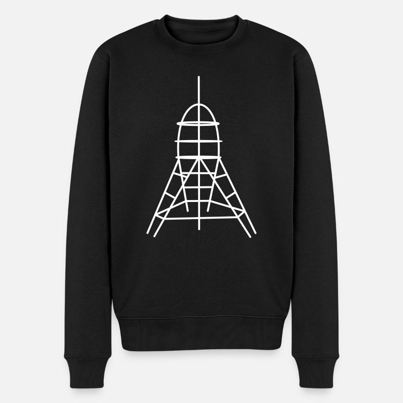 Rakete DDR Klettergerüst - Männer Premium Bio Pullover - Schwarz