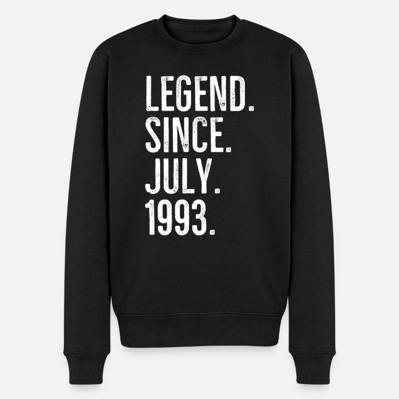 Legende seit Juli 1993 - Männer Premium Bio Pullover - Schwarz