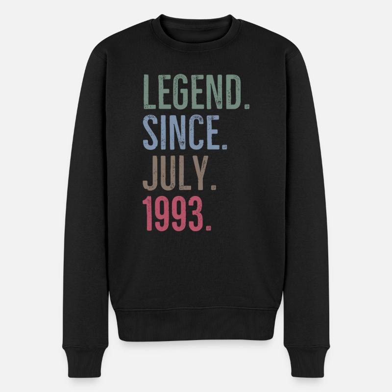 Legende seit Juli 1993 - Männer Premium Bio Pullover - Schwarz