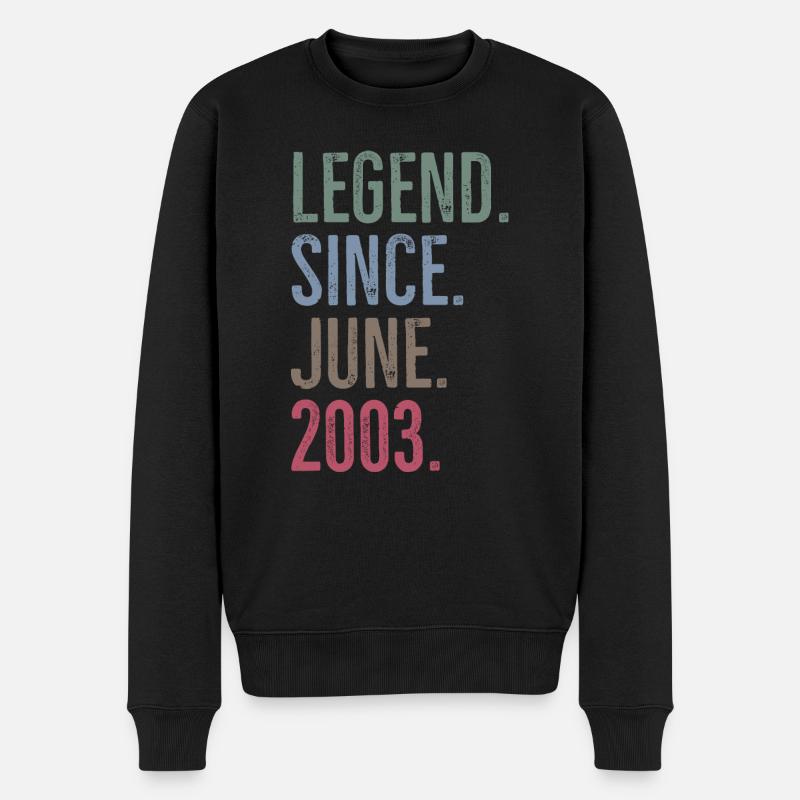 Legend Since June 2003 - Men's Premium Organic Jumper - black