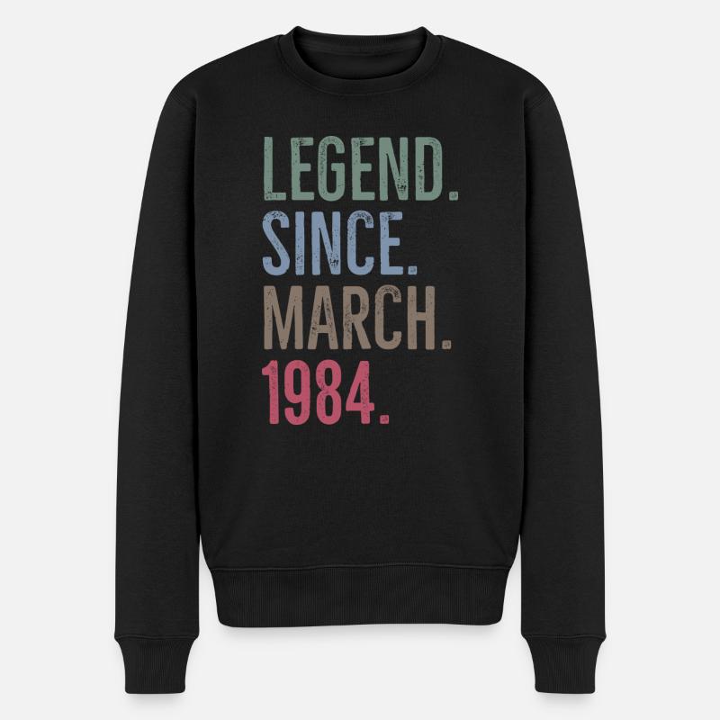 Légende depuis mars 1984 - Pull Premium bio Homme - noir