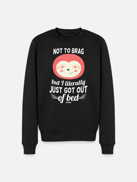 Sloth out of bed - Men's Premium Organic Jumper - black