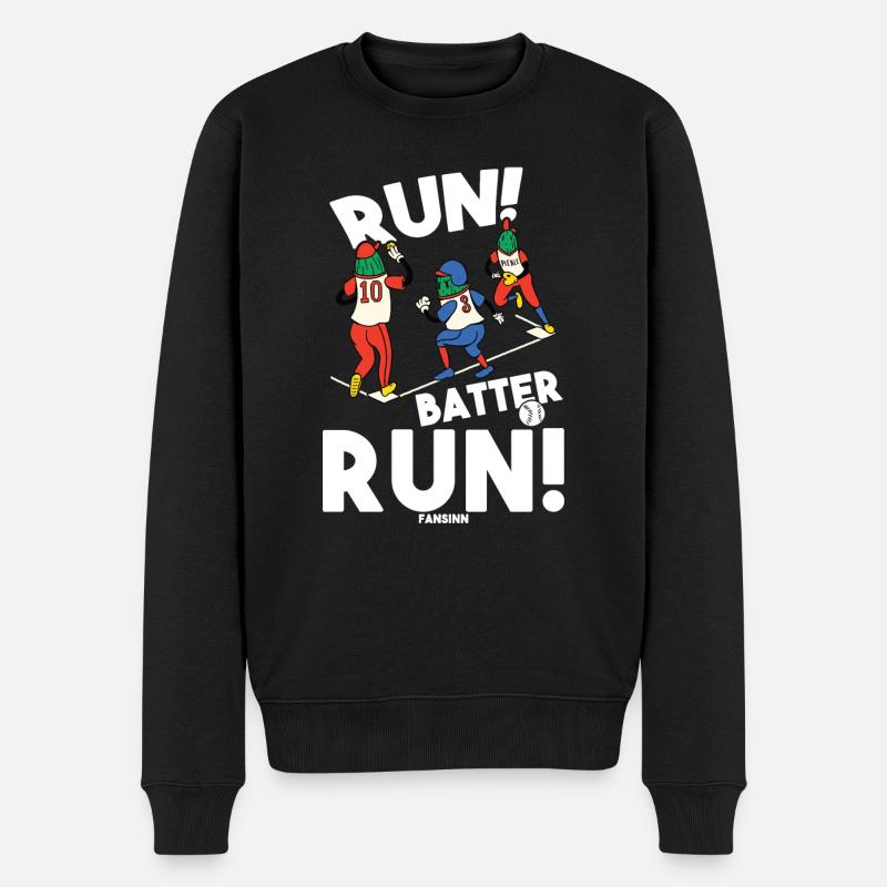 Base-ball - Pull Premium bio Homme - noir