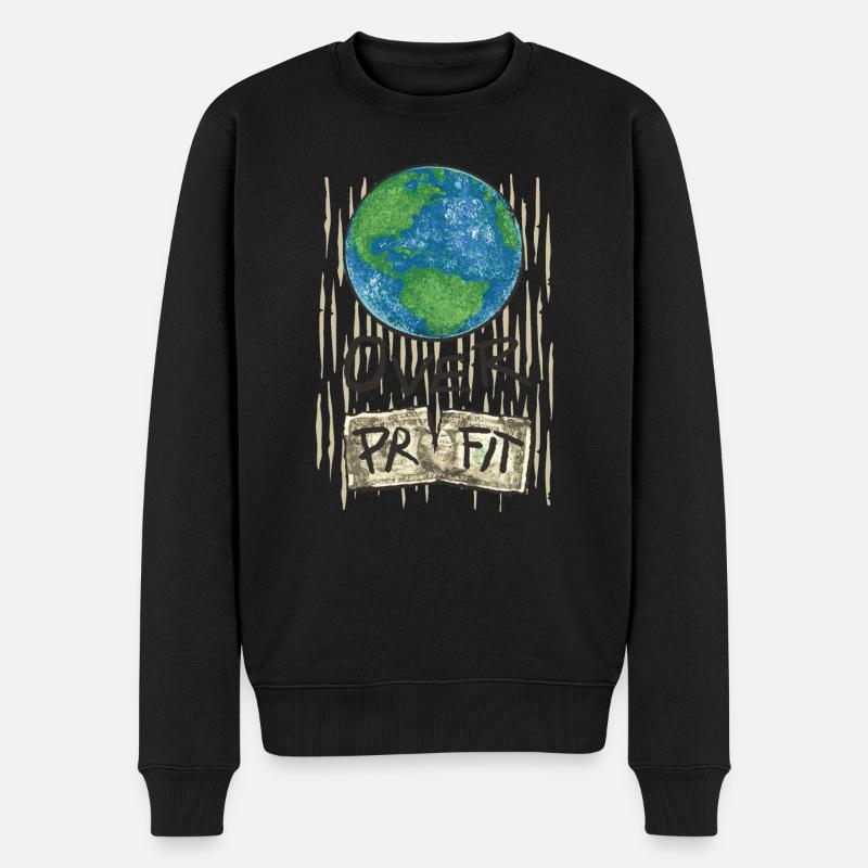 Aktivismus des Planeten Erde - Männer Premium Bio Pullover - Schwarz