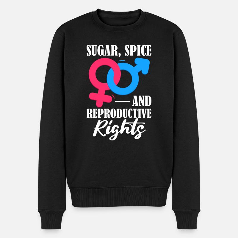 Sugar Spice And Reproductive Rights Women Choice - Männer Premium Bio Pullover - Schwarz